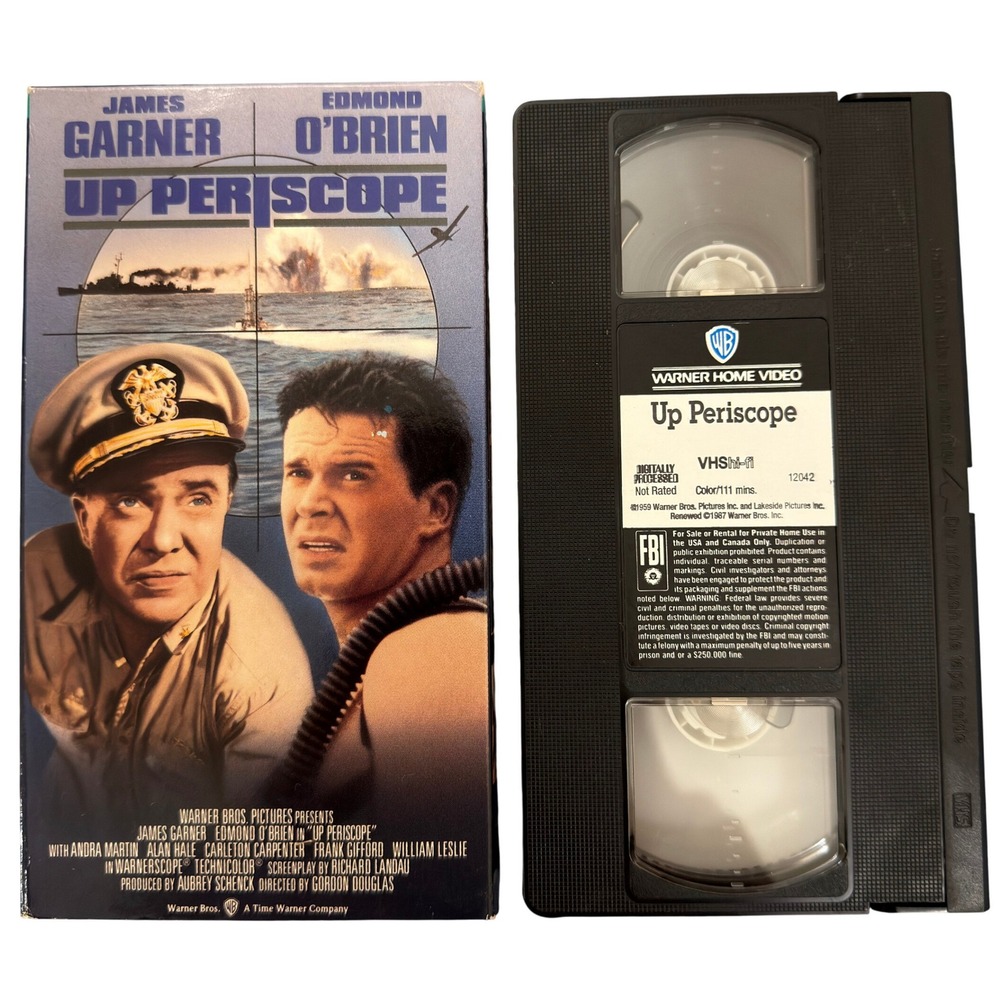Up Periscope VHS James Garner Edmond O'Brien 1959 War Movie Warner Home Video